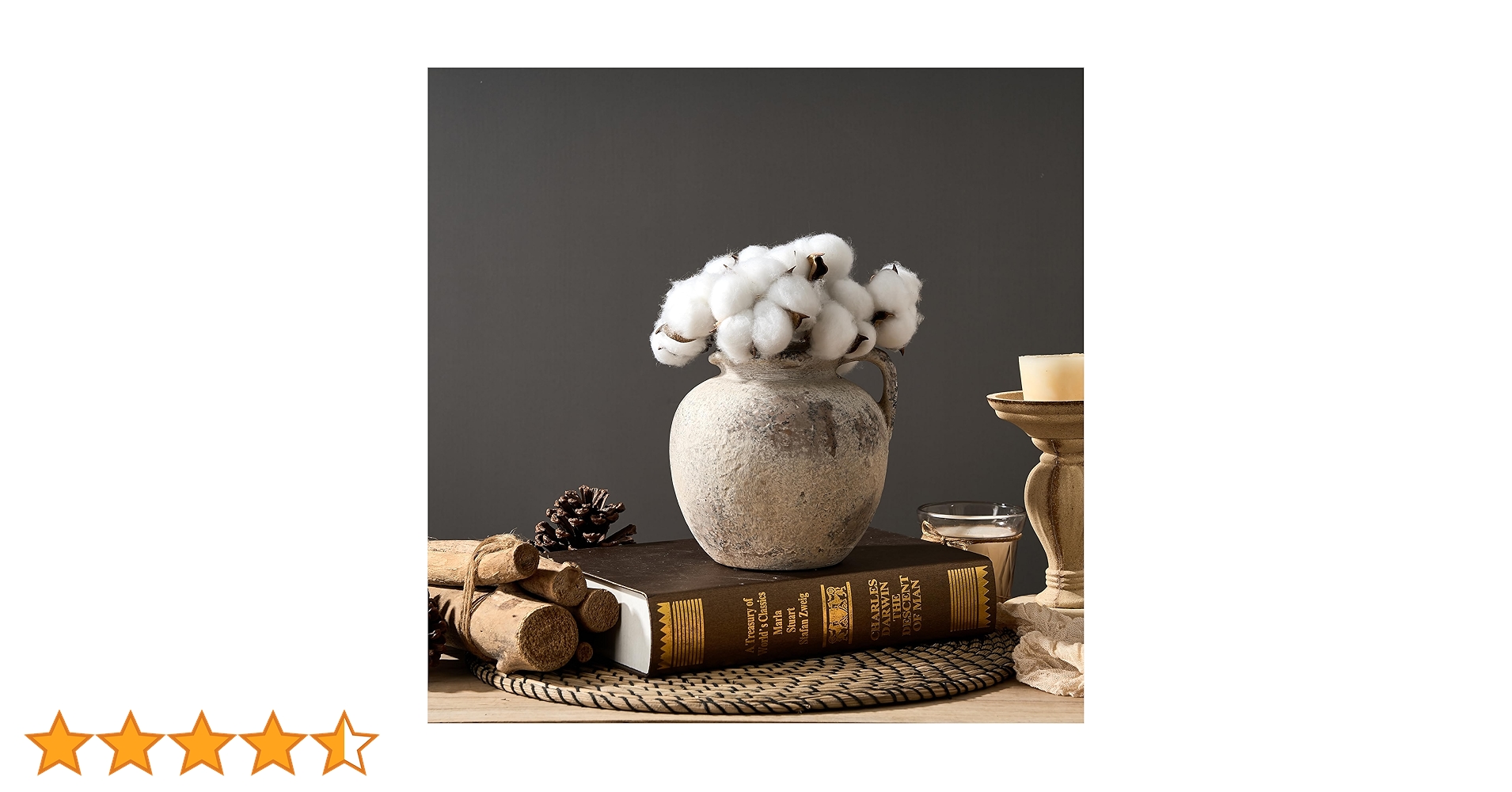 Amazon.co.jp: PORCER ハンドル付きアンティークテラコッタ花瓶